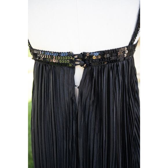 Vintage 1960's Sequenced Black Flapper Girl Dress Halloween Costume - Picture 7 of 9
